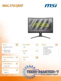 Monitor 27 cali MAG 275CQRXF LED/QHD/Curved/240Hz/czarny