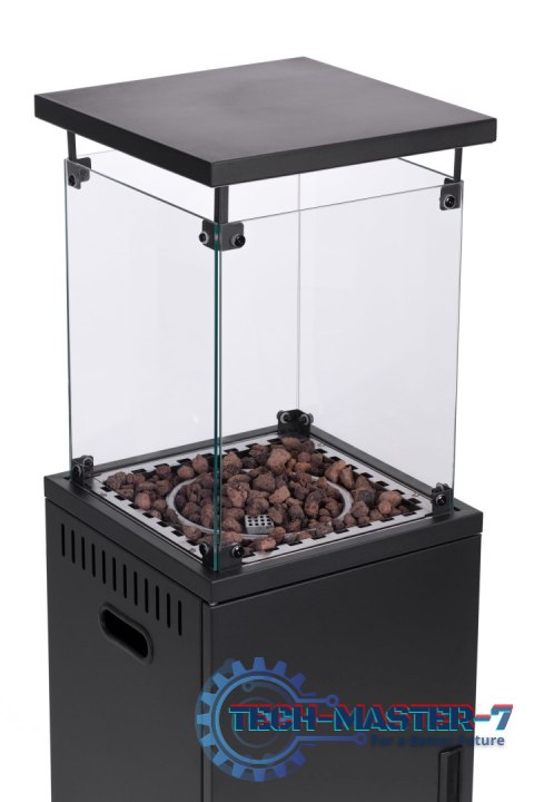 Ogrzewacz gazowy promiennik grzejnik 13 kW szklany na ogród patio reduktor kamienie wulkaniczne pokrowiec MultiGarden MULTI GARDEN Ogrzewacz gazowy promiennik grzejnik 13 kW szklany na ogród patio reduktor kamienie wulkaniczne pokrowiec MultiGarden MULTI GARDEN