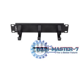 Organizer kabli 10 cali z 3 metalowymi uchwytami TYP B czarny