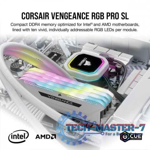 Pamięć DDR4 Vengeance RGB PRO SL 32GB/3600(2*16GB) biały Pamięć DDR4 Vengeance RGB PRO SL 32GB/3600(2*16GB) biały