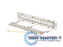 Patch Panel 12 Port 1U 10 cali FTP z organizerem do modułów keystone szary