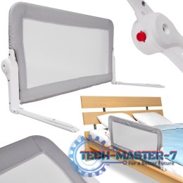 Barierka osłona ochronna do łóżka otwierana 120cm szara