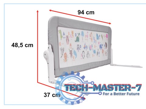 Barierka osłona ochronna do łóżka otwierana 90cm zwierzęta Barierka osłona ochronna do łóżka otwierana 90cm zwierzęta