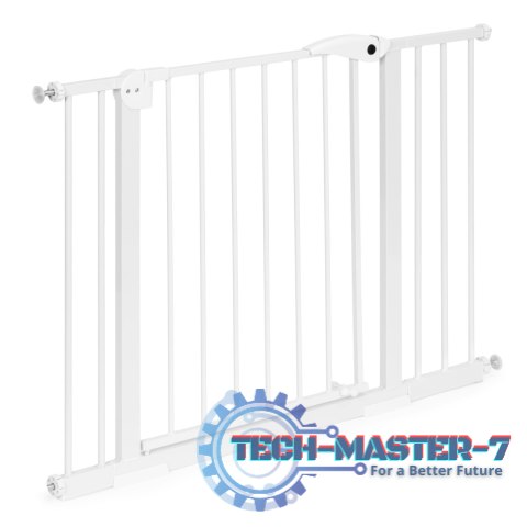 Bramka barierka zabezpieczająca 74-105 cm na schody i drzwi stal dodatkowe panele biała ECOTOYS ECOTOYS Bramka barierka zabezpieczająca 74-105 cm na schody i drzwi stal dodatkowe panele biała ECOTOYS ECOTOYS