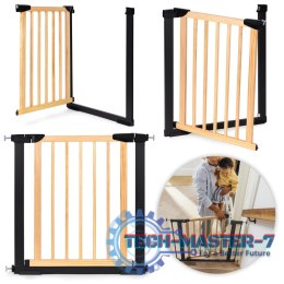 Bramka barierka zabezpieczająca 74-80 cm na schody i drzwi metal drewno ECOTOYS