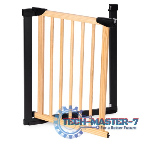 Bramka barierka zabezpieczająca 74-80 cm na schody i drzwi metal drewno ECOTOYS Bramka barierka zabezpieczająca 74-80 cm na schody i drzwi metal drewno ECOTOYS