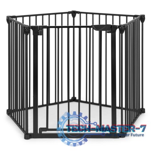 Bramka kojec barierka ochronna dla dzieci i zwierząt 5 paneli 60 cm metal czarny ECOTOYS ECOTOYS Bramka kojec barierka ochronna dla dzieci i zwierząt 5 paneli 60 cm metal czarny ECOTOYS ECOTOYS