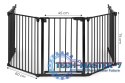 Bramka kojec barierka ochronna dla dzieci i zwierząt 5 paneli 60 cm metal czarny ECOTOYS ECOTOYS