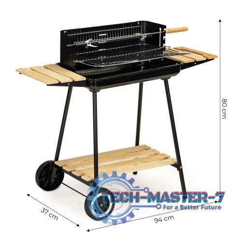Grill ogrodowy węglowy z półkami regulacja 2 ruszty przenośny MultiGarden MultiGarden Grill ogrodowy węglowy z półkami regulacja 2 ruszty przenośny MultiGarden MultiGarden