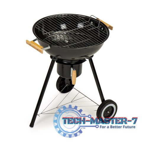 Grill ogrodowy z pokrywą popielnik metalowa półka koła transportowe MultiGarden MultiGarden Grill ogrodowy z pokrywą popielnik metalowa półka koła transportowe MultiGarden MultiGarden