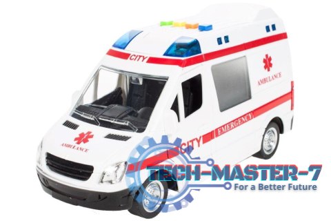 Karetka ambulans z dźwiękiem napędem 1:16 Karetka ambulans z dźwiękiem napędem 1:16