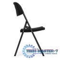 Komplet 2 krzeseł składanych zestaw cateringowy metal HDPE czarne ModernHome ModernHome