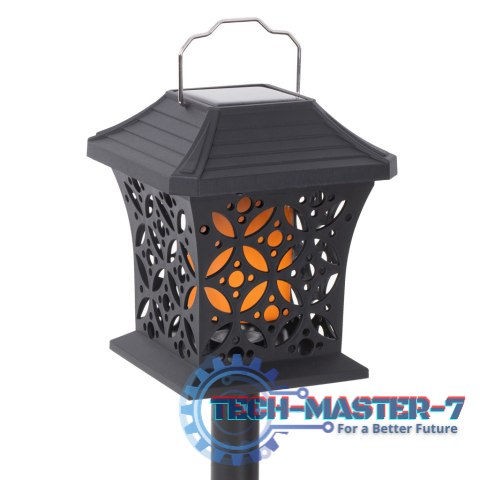 Lampa solarna ogrodowa ażurowa latarenka wisząca wbijana lampion 12 LED Lampa solarna ogrodowa ażurowa latarenka wisząca wbijana lampion 12 LED