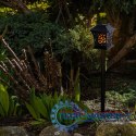 Lampa solarna ogrodowa ażurowa latarenka wisząca wbijana lampion 12 LED