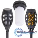 Lampy solarne ogrodowe pochodnie 12LED 4szt.