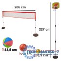 Zestaw sportowy 5w1 badminton koszykówka siatkówka tenis frisbee