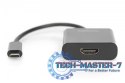 Adapter graficzny HDMI 4K 30Hz UHD na USB 3.1 Typ C, z audio, czarny, dł. 15cm