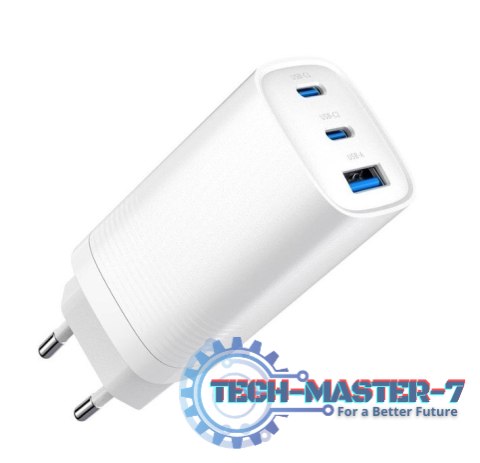 GEMBIRD SZYBKA ŁADOWARKA USB POWER DELIVERY USB TYPU C, 3X USB, 65 W, GAN BIAŁA GEMBIRD SZYBKA ŁADOWARKA USB POWER DELIVERY USB TYPU C, 3X USB, 65 W, GAN BIAŁA
