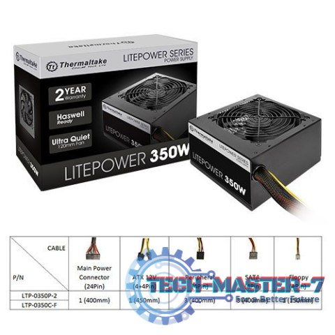 Litepower II Black 350W (Active PFC, 120mm) Litepower II Black 350W (Active PFC, 120mm)