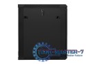 Szafa instalacyjna wisząca 19'' 15U 600X600mm czarna (drzwi szklane)