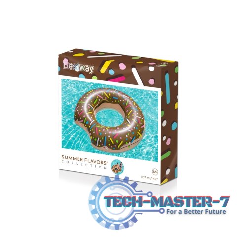 Kółko do pływania koło dmuchane BESTWAY 36188 donut brązowe 107cm Kółko do pływania koło dmuchane BESTWAY 36188 donut brązowe 107cm