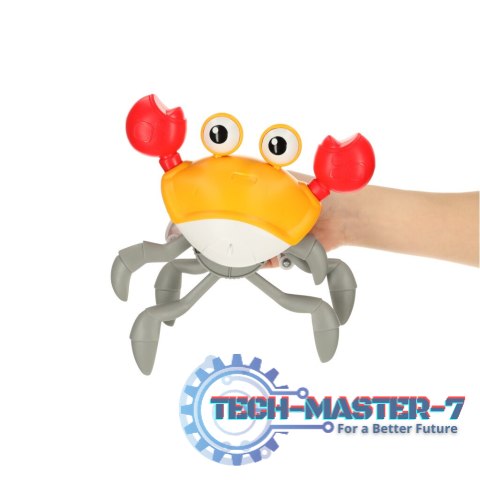 Krab uciekający pełzający czujnik interaktywna akumulator USB czerwony Krab uciekający pełzający czujnik interaktywna akumulator USB czerwony