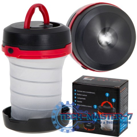Lampa kempingowa turystyczna biwakowa latarka na baterie 2w1 3tryby LED Lampa kempingowa turystyczna biwakowa latarka na baterie 2w1 3tryby LED