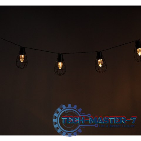 Lampki ogrodowe solarne żarówki girlanda loft 10LED Lampki ogrodowe solarne żarówki girlanda loft 10LED