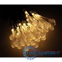 Lampki solarne ogrodowe łezki 6,5m 30LED ciepły biały