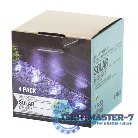 Lampy ogrodowe solarne najazdowe gruntowe czujnik zmierzchu wbijane świecący dysk 8LED 4szt. ciepły biały Lampy ogrodowe solarne najazdowe gruntowe czujnik zmierzchu wbijane świecący dysk 8LED 4szt. ciepły biały