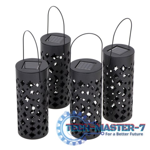 Lampa solarna ogrodowa ażurowa latarenka lampion LED czujnik zmierzchu wbijana 4szt. Lampa solarna ogrodowa ażurowa latarenka lampion LED czujnik zmierzchu wbijana 4szt.