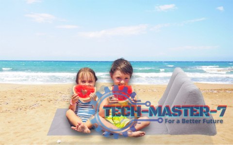 Mata plażowa z dmuchanym oparciem leżak na plażę do domu ogrodu z poduszką uniwersalny szary Mata plażowa z dmuchanym oparciem leżak na plażę do domu ogrodu z poduszką uniwersalny szary
