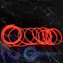 Oświetlenie ambientowe LED do samochodu / auta USB / 12V taśma 5m czerwona