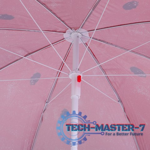 Parasol ogrodowy plażowy regulowany łamany 150cm arbuz UV Parasol ogrodowy plażowy regulowany łamany 150cm arbuz UV