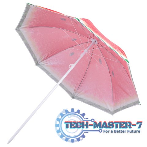 Parasol ogrodowy plażowy regulowany łamany 150cm arbuz UV Parasol ogrodowy plażowy regulowany łamany 150cm arbuz UV