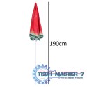 Parasol ogrodowy plażowy regulowany łamany 150cm arbuz UV