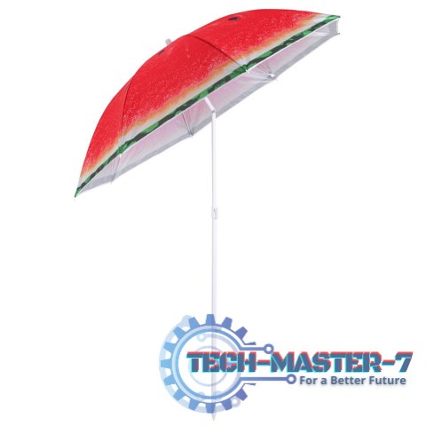 Parasol ogrodowy plażowy regulowany łamany 150cm arbuz UV Parasol ogrodowy plażowy regulowany łamany 150cm arbuz UV