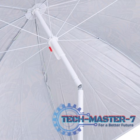 Parasol ogrodowy plażowy regulowany łamany 150cm liście UV Parasol ogrodowy plażowy regulowany łamany 150cm liście UV