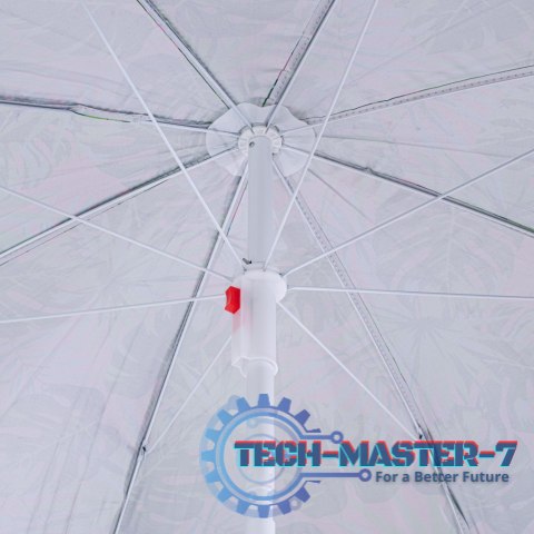 Parasol ogrodowy plażowy regulowany łamany 150cm liście UV Parasol ogrodowy plażowy regulowany łamany 150cm liście UV