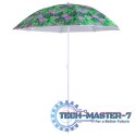 Parasol ogrodowy plażowy regulowany łamany 150cm liście UV