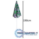 Parasol ogrodowy plażowy regulowany łamany 150cm liście UV