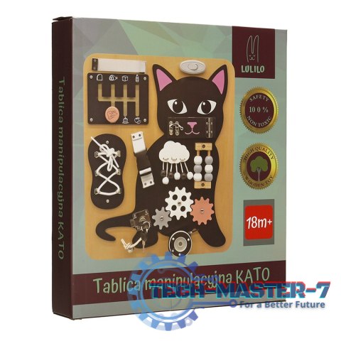 Tablica manipulacyjna sensoryczna Kotek LULILO KICIAO Tablica manipulacyjna sensoryczna Kotek LULILO KICIAO
