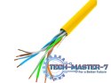 Kabel LAN UTP 100Mb/s 305m drut cca żółty