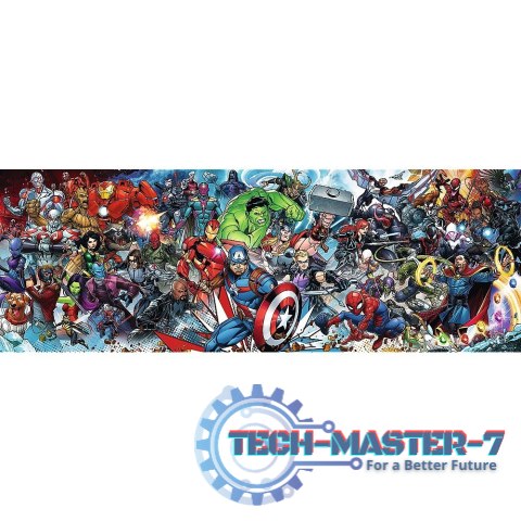 Puzzle 1000 elementów Panorama Marvel The Avengers Puzzle 1000 elementów Panorama Marvel The Avengers