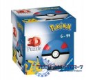Puzzle 54 elemnty 3D Kula, Pokemon niebieska