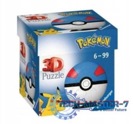 Puzzle 54 elemnty 3D Kula, Pokemon niebieska