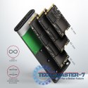 EEM2-SBC Obudowa zewnętrzna aluminiowa bezśrubowa USB-C 3.2 GEN 2 M.2 SATA SSD