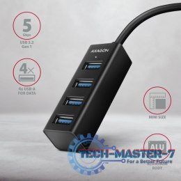 HUE-M1A Hub 4-portowy Mini metalowy USB 3.2 Gen 1, 20cm USB-A kabel