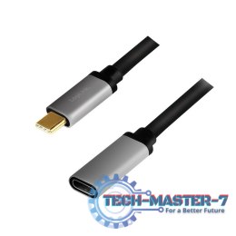 Kabel USB-C M/F,4K/60Hz aluminiowy 0.5m