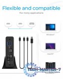 Obudowa IB-382H-C31 2,5/3,5 HDD z wbudowanym HUB 1xUSB-C, 2xUSB -A, 12V2A